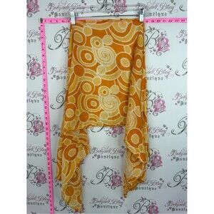 TT scarf beaded y2k swirls Orange & Cream Swirl Scarf
